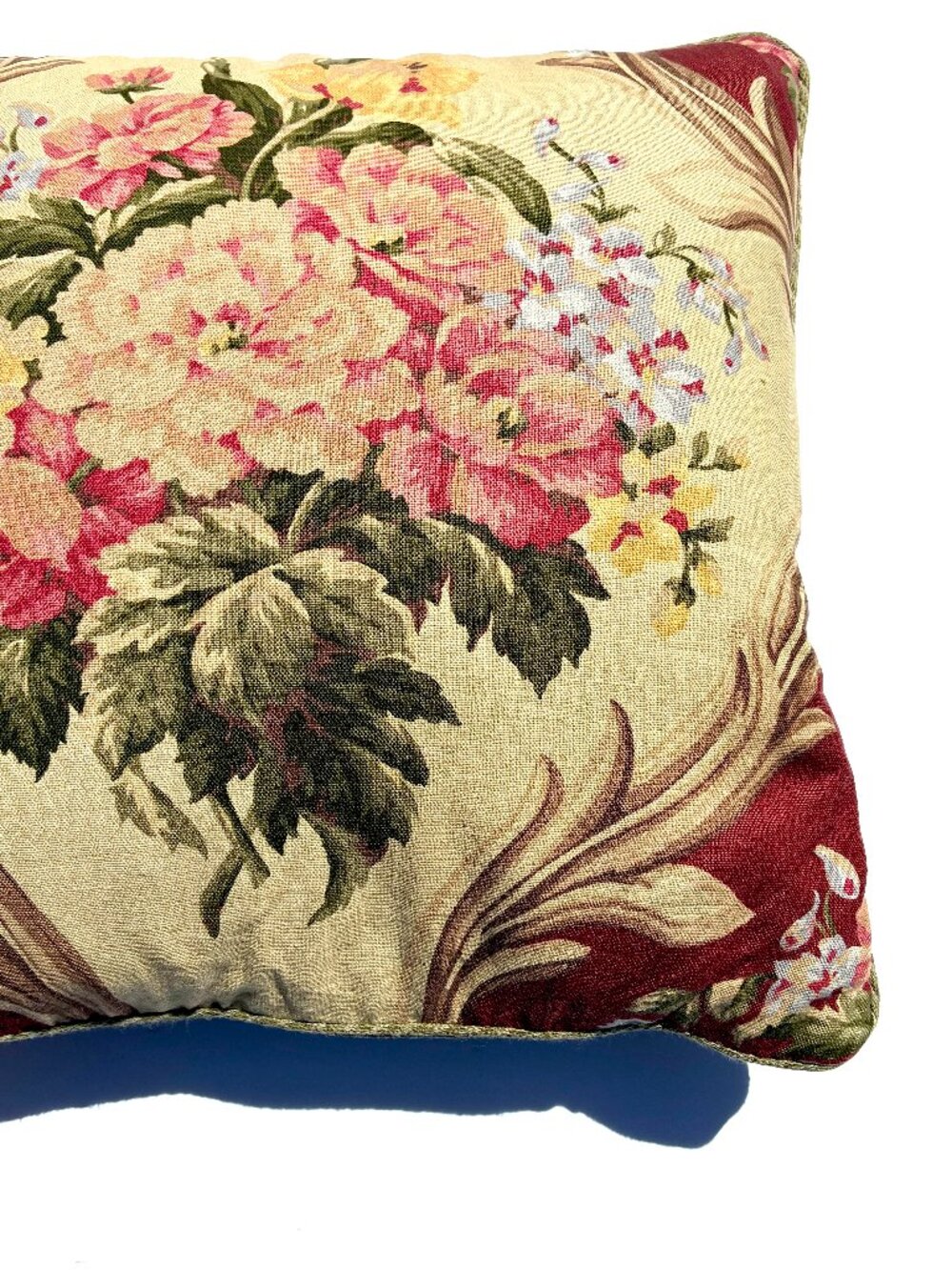 Rare VTG 1994 Ralph Lauren Knights Bridge Pillow, Cotton/Wool, 22”